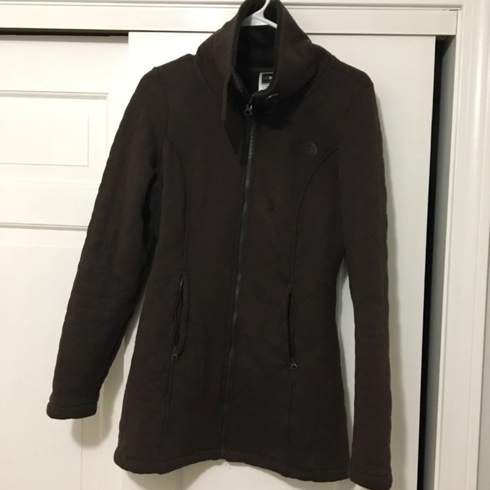 North face quilted fleece jacket